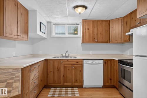 9258 91 Street Nw, Edmonton, AB - Indoor Photo Showing Kitchen With Double Sink