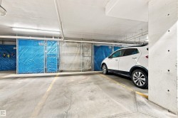 Concrete floor with yellow lane markings - 