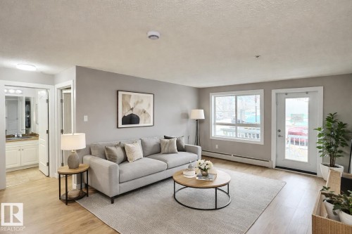 #103 5350 199 St Nw, Edmonton, AB - Indoor Photo Showing Living Room