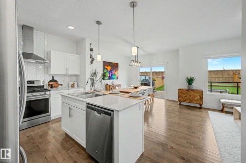 12120 177 Avenue Nw, Edmonton, AB - Indoor Photo Showing Kitchen With Double Sink With Upgraded Kitchen