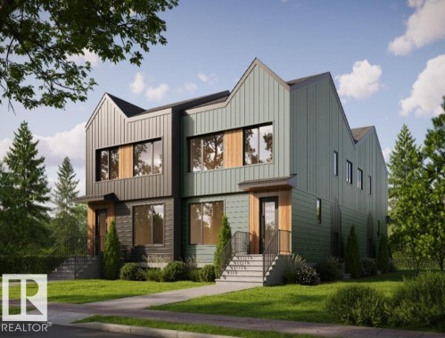 Modern architectural design with pitched rooflines - 11022 131 Street Nw, Edmonton, AB 