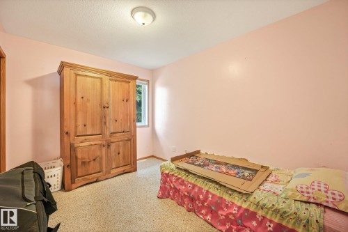 Room featuring light-colored wall paint, textured carpet flooring, and a single window - 54 Buskmose Dr, Rural Wetaskiwin County, AB - Indoor Photo Showing Other Room