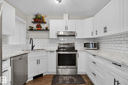 15174 22 Street Nw, Edmonton, AB - Indoor Photo Showing Kitchen With Double Sink With Upgraded Kitchen