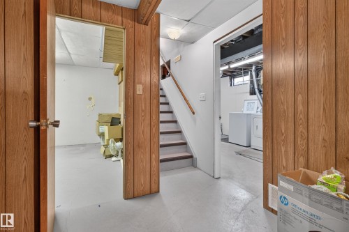 There is a side door leading to the garage - 14546 19 Street Nw, Edmonton, AB 