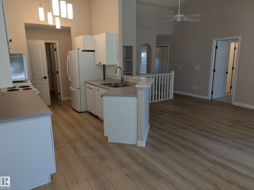 211 Youville Drive Nw, Edmonton, AB - Indoor Photo Showing Kitchen With Double Sink