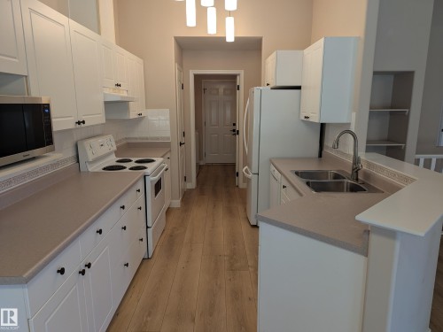 211 Youville Drive Nw, Edmonton, AB - Indoor Photo Showing Kitchen With Double Sink