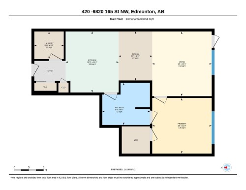 Floor plan - #420 9820 165 St Nw, Edmonton, AB 