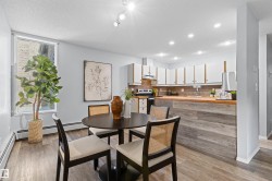 Kitchen featuring white cabinetry, wood-finish countertops, stainless steel appliances, and a wood-finish backsplash - 