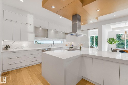 3328 Cameron Heights Landing Nw, Edmonton, AB - Indoor Photo Showing Kitchen With Upgraded Kitchen