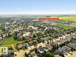 Aerial perspective of a residential neighborhood with a variety of single-family homes - 