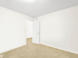 Neutral tone wall paint with textured ceiling and carpet flooring - 