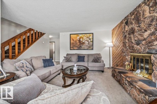 15624 123 Street Nw, Edmonton, AB - Indoor Photo Showing Living Room With Fireplace