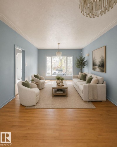 9526 106A Avenue Nw, Edmonton, AB - Indoor Photo Showing Living Room