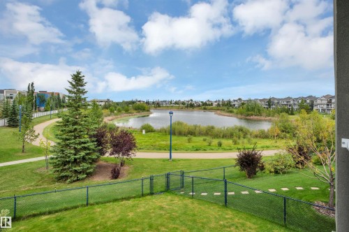 Expansive green space featuring a manicured lawn, mature trees, and a paved walking path - 9054 24 Avenue Sw, Edmonton, AB 