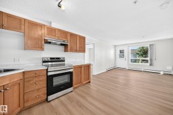 Kitchen featuring wood-finish cabinetry, stainless steel range, and white countertops - 