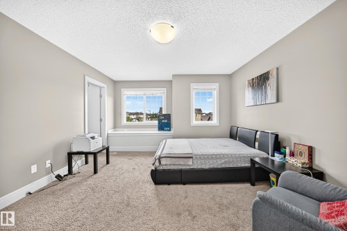 Carpeted flooring with light-toned walls and trim - 12035 168 Avenue Nw, Edmonton, AB 
