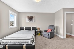 Neutral wall tones, window with white trim, textured ceiling, and carpeted flooring - 