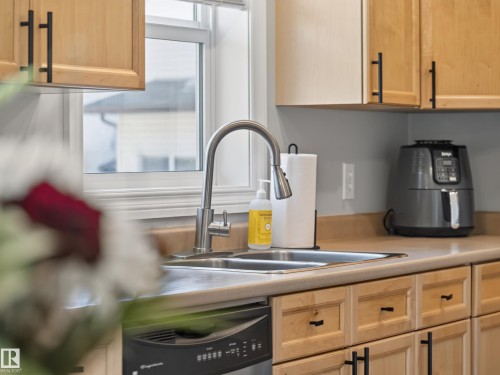 #44 12050 17 Av Sw, Edmonton, AB - Indoor Photo Showing Kitchen With Double Sink