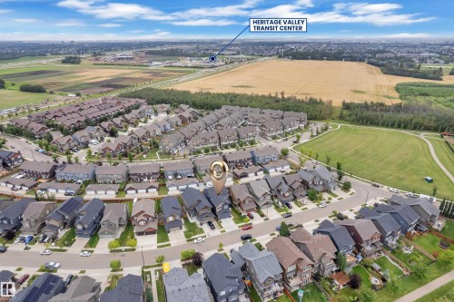 Residential neighborhood with detached homes, adjacent green space, and proximity to the Heritage Valley Transit Center - 1409 Graydon Hill Way Sw, Edmonton, AB 