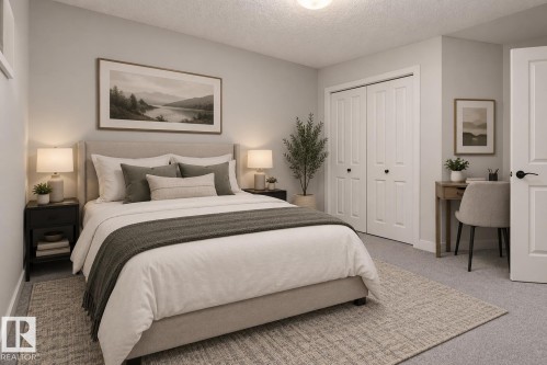 Neutral wall tones with light-colored carpeting - 904 Armitage Court Sw, Edmonton, AB 