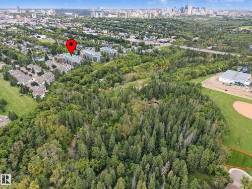 Residential buildings surrounded by extensive mature trees - #505 7839 96 St Nw, Edmonton, AB 