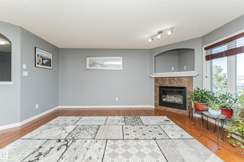 Wood-finish flooring throughout - 1254 Mcallister Way Sw, Edmonton, AB 
