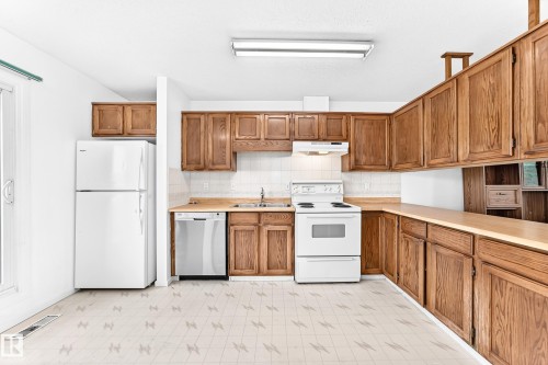 14141 26 Street Nw, Edmonton, AB - Indoor Photo Showing Kitchen With Double Sink