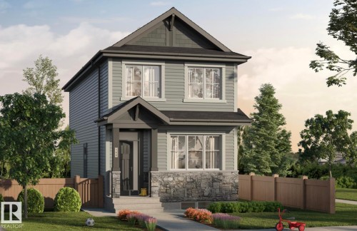 Two-story residence featuring light gray siding with dark gray trim accents and a dark shingle roof - 3894 Wren Crescent Nw, Edmonton, AB - Outdoor With Facade