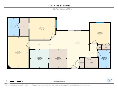 Floor plan - #110 4309 33 St, Stony Plain, AB 