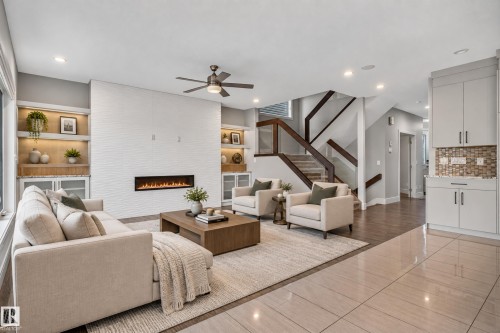 Virtually staged living room - 2219 22 Street Nw, Edmonton, AB 