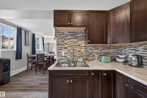 #102 14520 52 St Nw, Edmonton, AB - Indoor Photo Showing Kitchen With Double Sink