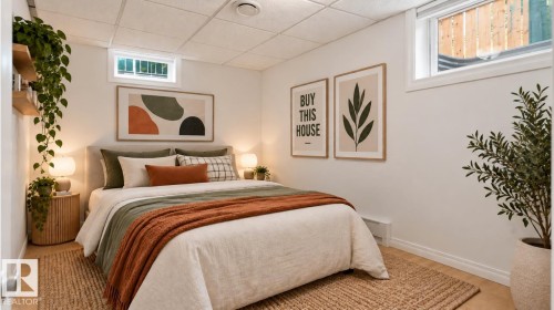 Wood-finish flooring, white walls, and a dropped ceiling with recessed lighting - 11836 62 Street Nw, Edmonton, AB 