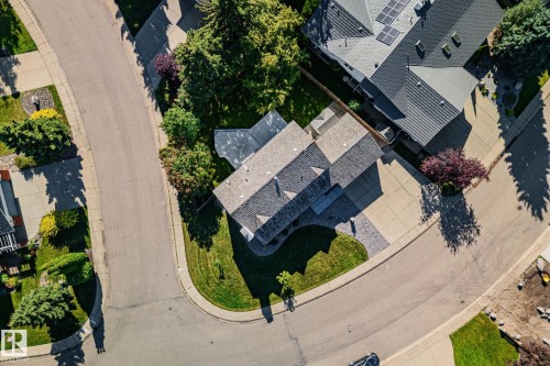 Property situated on a curved street with mature trees and a paved driveway - 12403 29A Avenue Nw, Edmonton, AB 