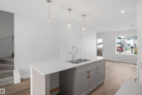 21354 128A Avenue Nw, Edmonton, AB - Indoor Photo Showing Kitchen With Double Sink With Upgraded Kitchen