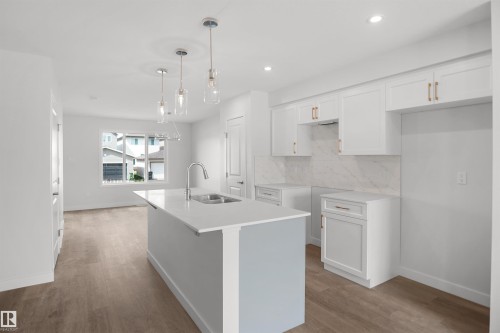 21354 128A Avenue Nw, Edmonton, AB - Indoor Photo Showing Kitchen With Double Sink With Upgraded Kitchen