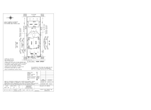 Survey Plan. Detailing property boundaries, possible structures, and relevant measurements for the specified lot (if both lots were purchased). - 10315 160 Street Nw, Edmonton, AB 