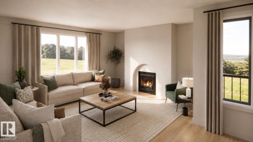 36 Sydwyck Circle, Spruce Grove, AB - Indoor Photo Showing Living Room With Fireplace