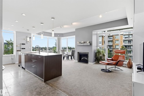 #406 2504 109 St Nw, Edmonton, AB - Indoor With Fireplace