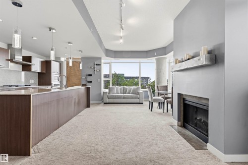 #406 2504 109 St Nw, Edmonton, AB - Indoor With Fireplace