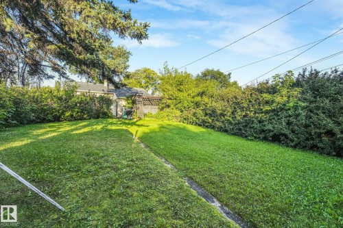 Manicured lawn area with lush perimeter landscaping - 11507 135 Street Nw, Edmonton, AB 
