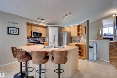 1524 Breckenridge Close Nw, Edmonton, AB - Indoor Photo Showing Kitchen With Double Sink