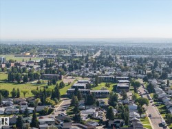 Expansive neighborhood with mature tree canopy, residential streets, and open green spaces - 