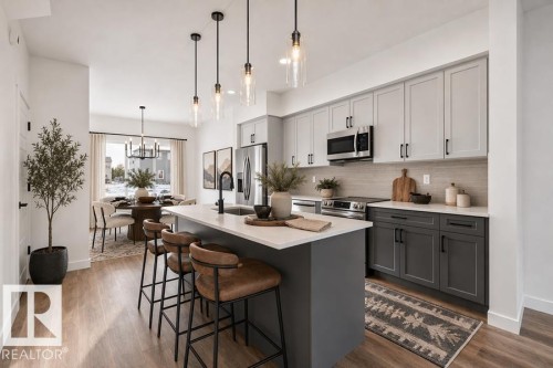 18847 29 Avenue Nw, Edmonton, AB - Indoor Photo Showing Kitchen With Upgraded Kitchen