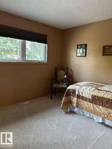 Light-colored wall-to-wall carpeting with tan wall paint and white trim - 29 Lindbergh Crescent, St. Albert, AB 