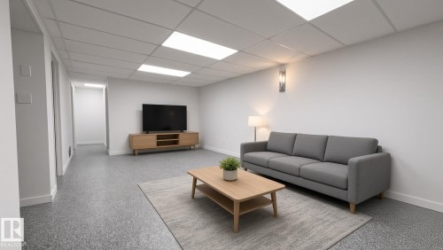 Recessed ceiling lighting, white walls, and light-toned flooring - 3508 106A Street Nw, Edmonton, AB 