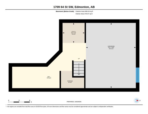 Floor plan - 1709 64 Street Sw, Edmonton, AB 
