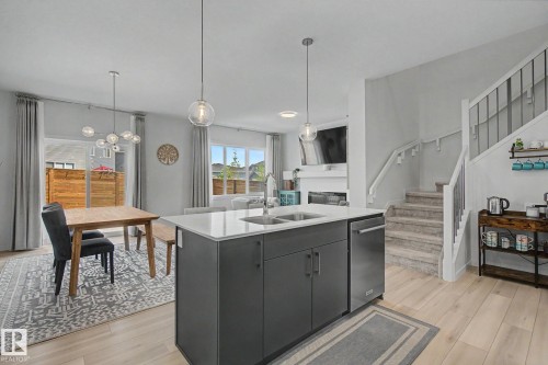 28 Rosewood Way, St. Albert, AB - Indoor Photo Showing Kitchen With Double Sink