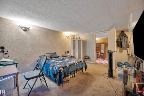 Textured wall finish, ceiling-mounted lighting, and carpeted flooring - 8812 135A Avenue Nw, Edmonton, AB 