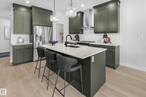 1415 Cristall Place Sw, Edmonton, AB - Indoor Photo Showing Kitchen With Double Sink With Upgraded Kitchen