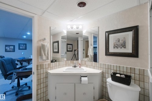 Basement with sauna accessible from the Rec Room or Laundry room. - 11439 144 Avenue Nw, Edmonton, AB 